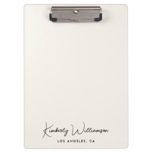 Chic Signature Script Cream Clipboard