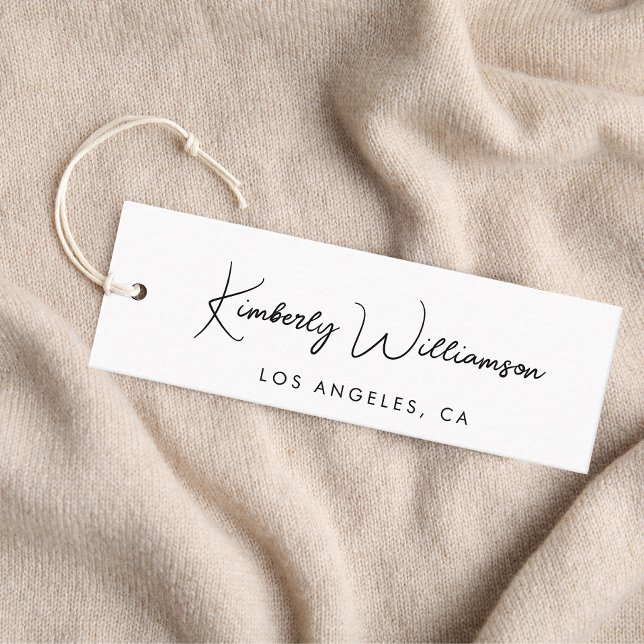 Chic Signature Script Hang Tag (Empower your name in our signature script as your logo and brand identity)