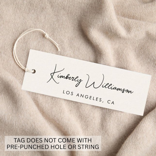 Chic Signature Script Label Hang Tag (Empower your name in our signature script as your logo and brand identity)