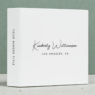 Chic Signature Script Monogram Binder