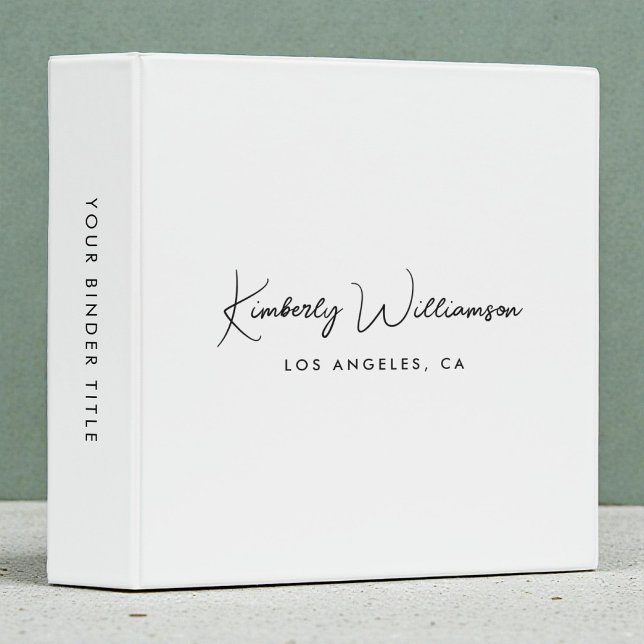 Chic Signature Script Monogram Binder (Creator Uploaded)