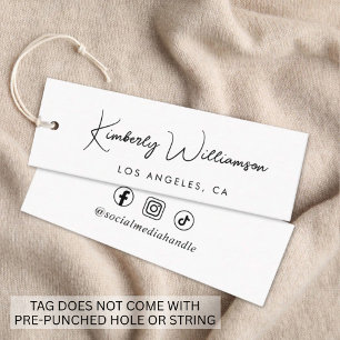 Chic Signature Script Personalized Hang Tag