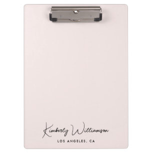 Chic Signature Script PInk Clipboard