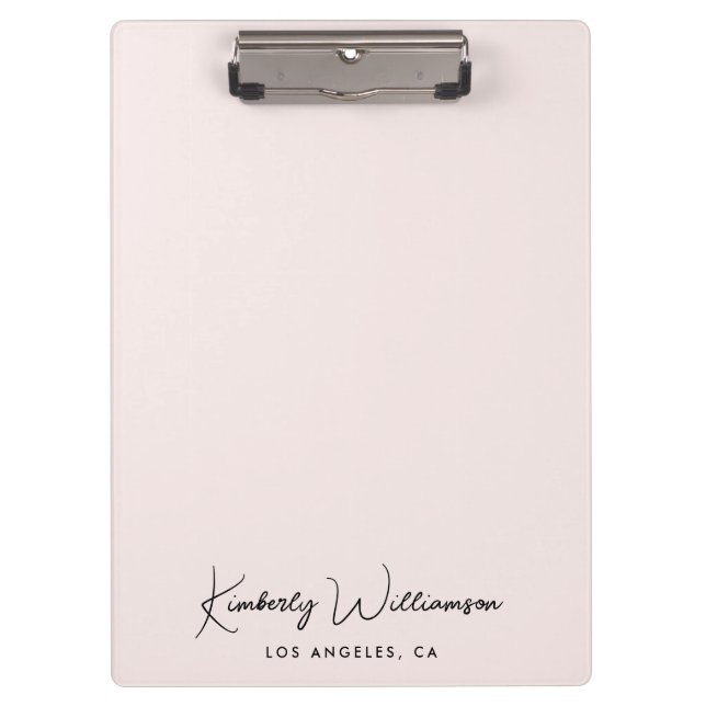 Chic Signature Script PInk Clipboard (Front)