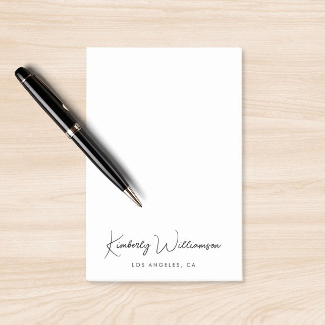 Chic Signature Script Post-it Notes (Empower your name in our signature script as your logo and brand identity)