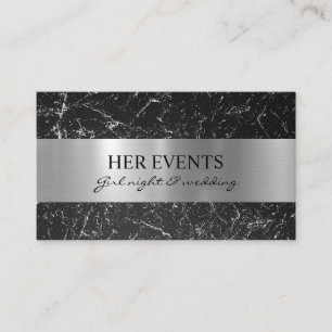 Chic Silver Black Design Cards for Event Manager