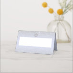 Chic silver glitter script lavender Bat Mitzvah Place Card<br><div class="desc">Add a touch of elegance to your Bat Mitzvah celebration with these personalized place cards. Featuring a shimmering silver background and a Star of David design, these tent-style cards help guide guests to their tables while complementing your event decor. The sleek design ensures a sophisticated and festive atmosphere for your...</div>