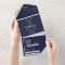 Chic silver glitter typography navy blue wedding 