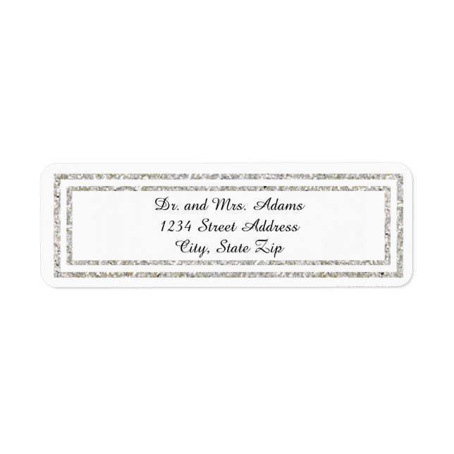 Chic Silver Trim - Return Address Label (Front)