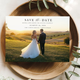 Chic Simple Elegant Photo Wedding Save The Date