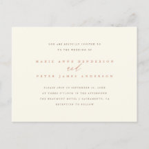 Chic Simple Minimalist Typography Fall Wedding