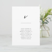 Chic + Simple Modern Script Alphabetical Seating V