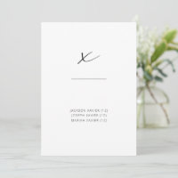 Chic + Simple Modern Script Alphabetical Seating X