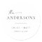Chic + Simple Modern Script Wedding Favour Sticker