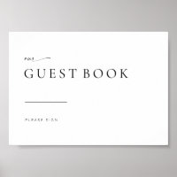Chic + Simple Modern Wedding Guest Book Sign