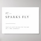 Chic + Simple Modern Wedding Sparkler Exit Sign