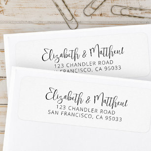 Chic Simple Moderne Élégant Script Retourner Adres