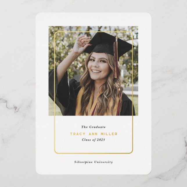 Chic Simple Moderne Faire-part de graduation (Recto)