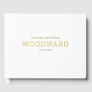 Chic Simple Wedding Foil Guest Book