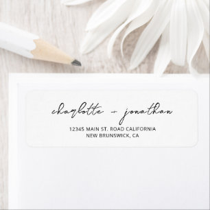 Chic Simple Wedding Return Address