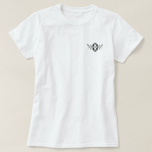 Chic Simplicity: Personalized Bow Monogram  T-Shirt