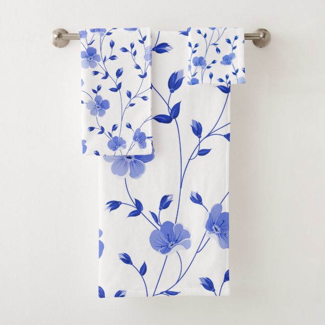 Chic Sky Blue Daisy Floral  (En situation)