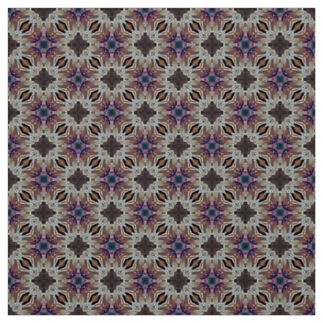 Chic Slate Blue and Grey Pattern Fabric (Swatch)