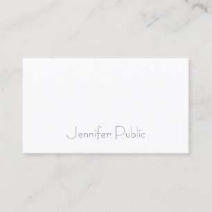 Chic Sleek Design Modern Elegant Minimalist Plain Business Card