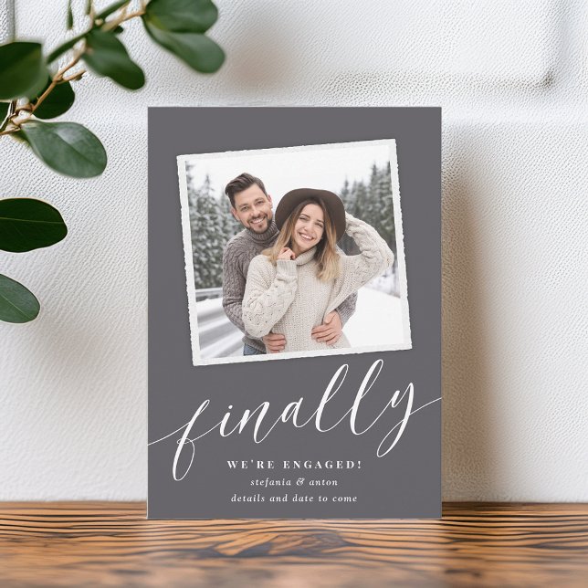 Chic Snapshot Photo Engagement Announcement (Creator Uploaded)