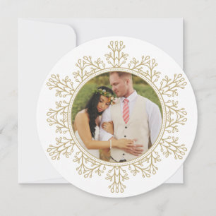 Chic Snowflake Carte photo de vacances