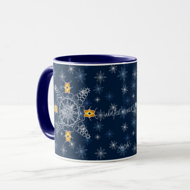 Chic snowflake kiss winter muackS!!!  Mug (Front Left)