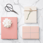 Chic Soft Pink Pale Pastel Solid Shades Modern Wrapping Paper Sheet<br><div class="desc">Chic set of three wrapping paper sheets in soft pale pastel solid shades of pink.</div>