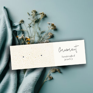 Chic Speckled Gold White Texture Earring Holder Mini Business Card