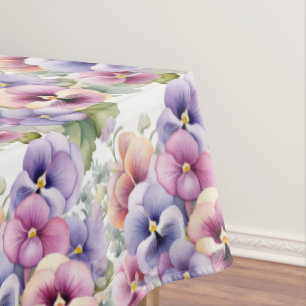 Chic Spring Colours Pansy Pansies Tablecloth