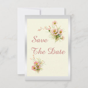 Chic Spring Flowers 90th Birthday Save The Date