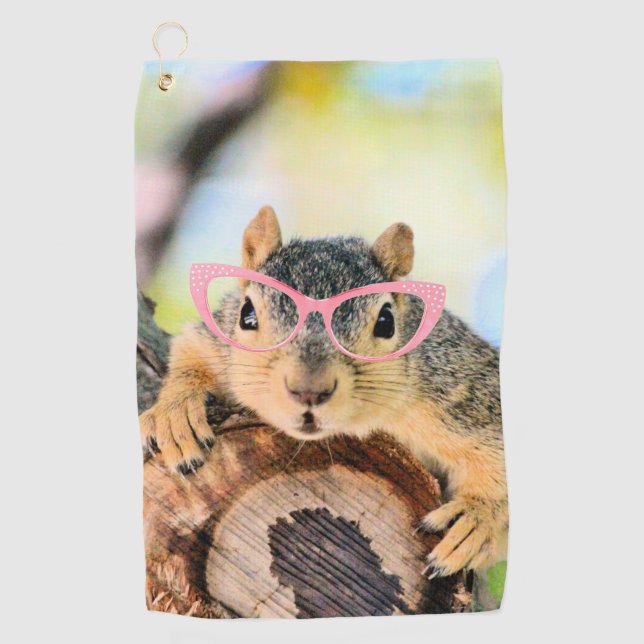 Chic squirrel golf towel (Front)