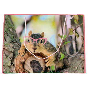 Chic squirrel large gift bag