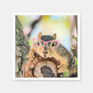 Chic squirrel napkin
