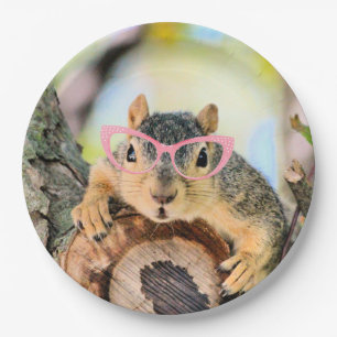 Chic squirrel paper plate