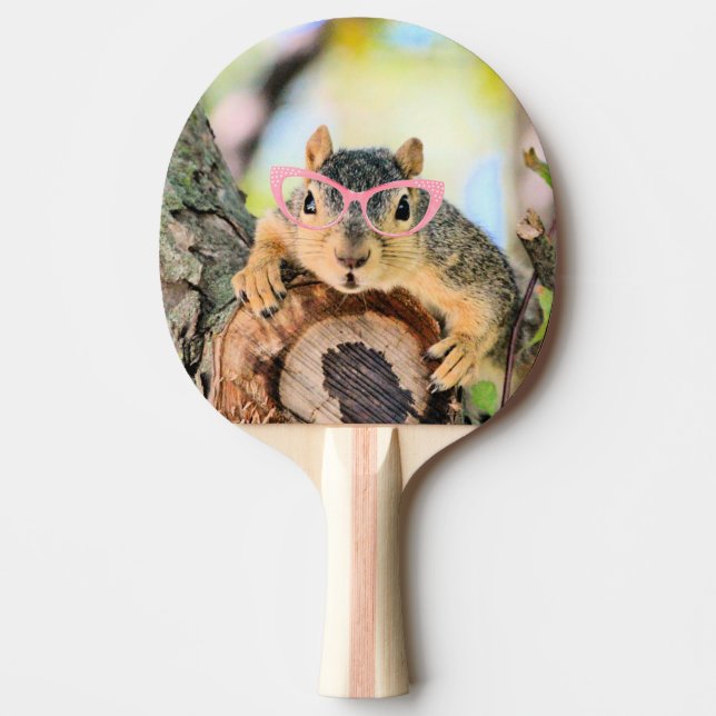 Chic squirrel ping pong paddle (Front)