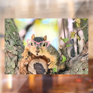 Chic Squirrel Window Cling