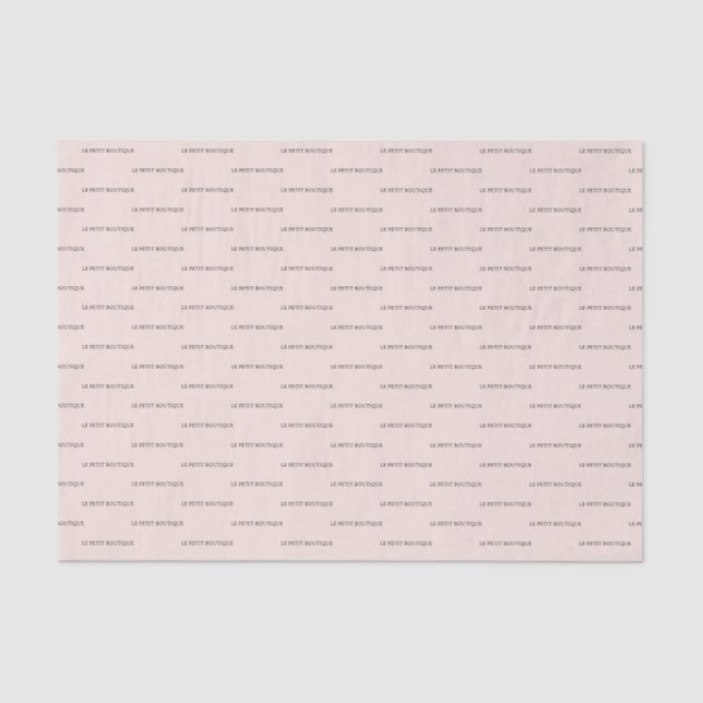 Chic Store Name Pattern Blush Pink Boutique Tissue Paper (Front)