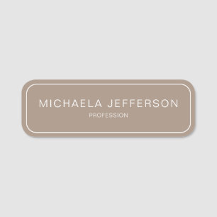 Chic Straw Brown Fashion Trend Colour Name Tag