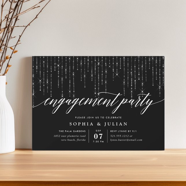 Chic String Lights Engagement Party Invitation (Creator Uploaded)