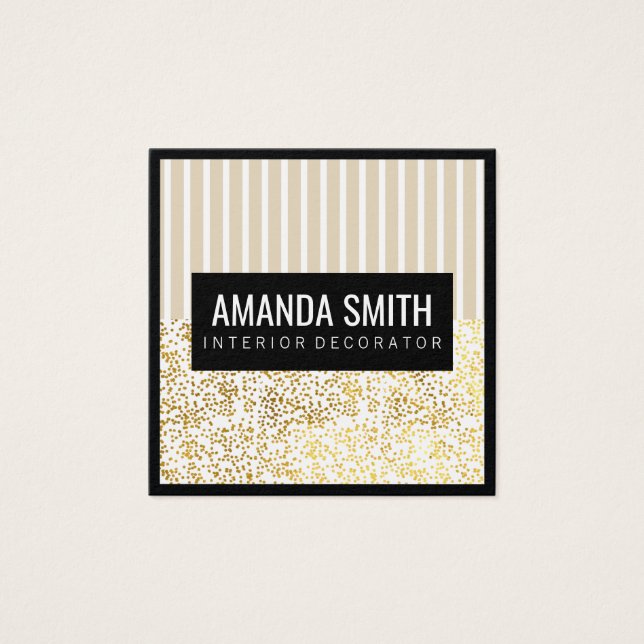 Chic Stripes Gold Dotted Pattern (Front)
