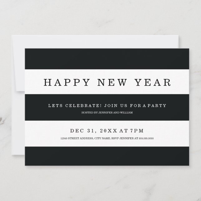 Chic Stripes par Origami Imprime les Invitations d (Devant)