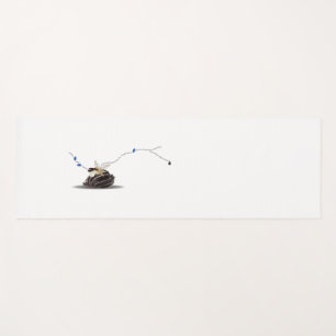 Chic stylish ivory white coastal seashell beach yoga mat
