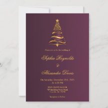Chic Stylish Minimalistic Christmas tree wedding