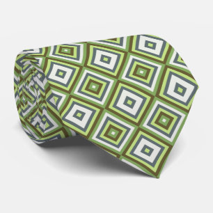 Chic Stylish Retro Midcentury Mosaic Art Pattern Tie