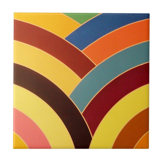 chic stylish sophisticated contemporary chevrons tile (Front)